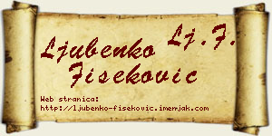 Ljubenko Fišeković vizit kartica
